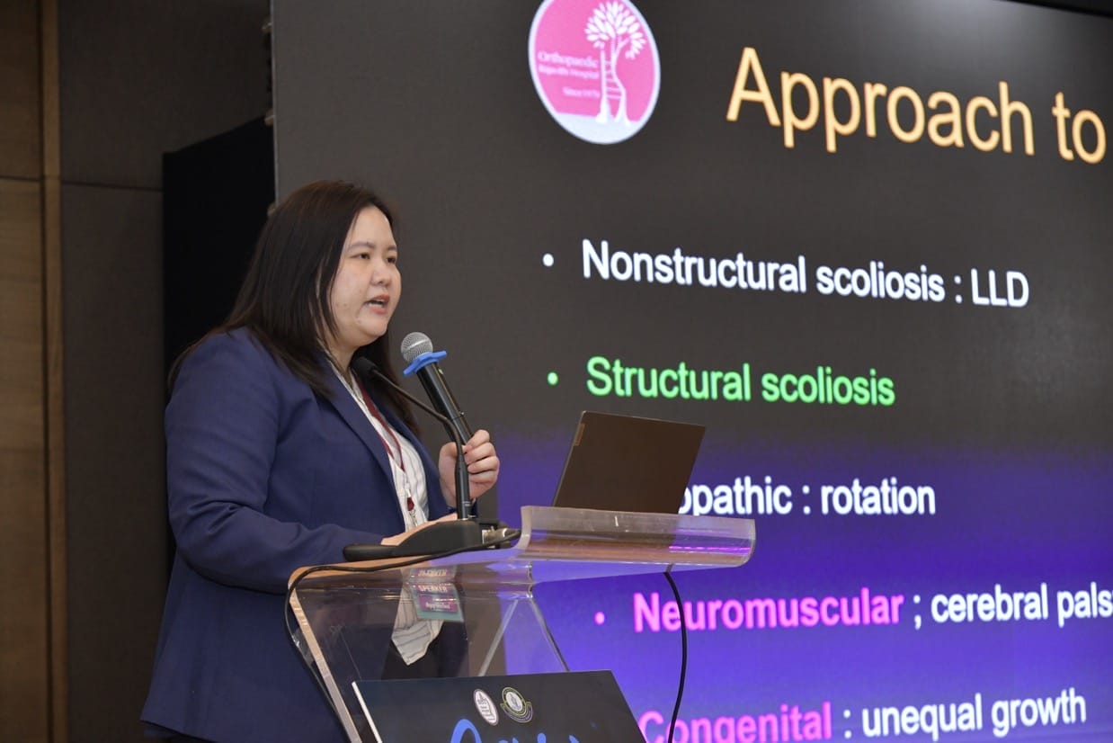 กระดูกสันหลัง วิทยากรบรรยายเรื่องกระดูกสันหลังคด ในงานประชุมวิชาการ BASIC SPINE COURSE 2025 ออร์โธปิดิกส์