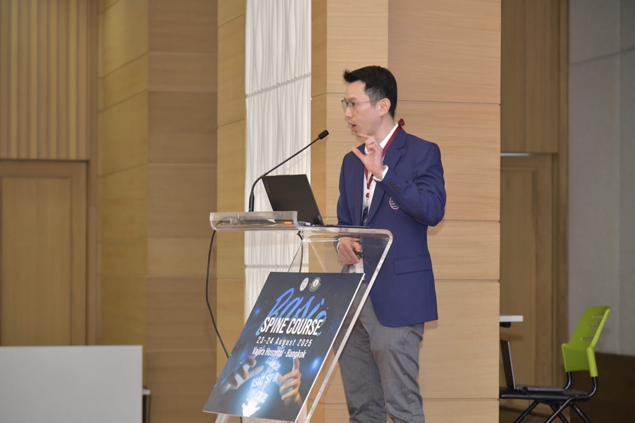 กระดูกสันหลัง วิทยากรบรรยายในงาน BASIC SPINE COURSE 2025 ที่กรุงเทพฯ ออร์โธปิดิกส์
